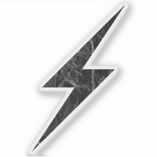 Sticker Black Lightning Bolt Of Anarchy (vintage) (Devant)