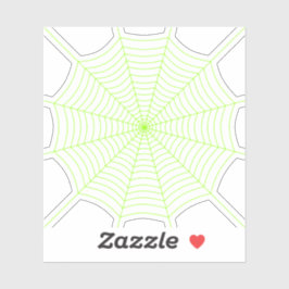 Sticker Black neon vert toile d'araignée Halloween motif