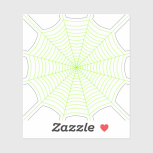 Sticker Black neon vert toile d'araignée Halloween motif