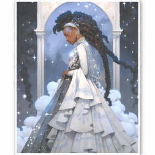 Sticker Black Princess Imaginaire Art