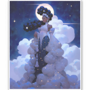 Sticker Black Princess Imaginaire Art