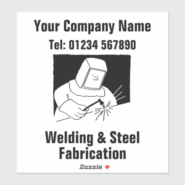 Sticker Blacksmith ou Welder Business (Feuille)