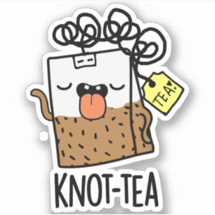 Sticker Blague de thé Knot-tea drôle