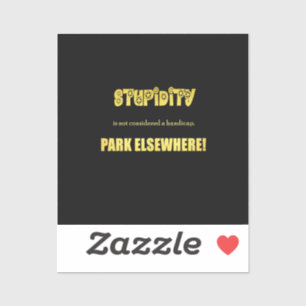 Sticker Blague drôle de stationnement pour handicapés
