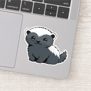 Sticker Blaireau Miel Cartoon Mignon