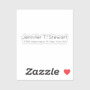 Sticker Blanc Professionnel Élégant Simple