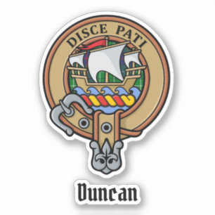 Sticker Blason du clan Duncan sur tartan