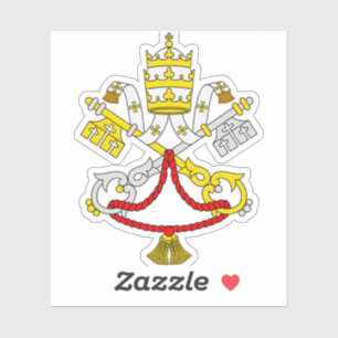 Sticker Blason du Vatican Emblème d'art fin de luxe