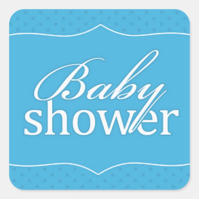 Sticker bleu baby shower (Devant)