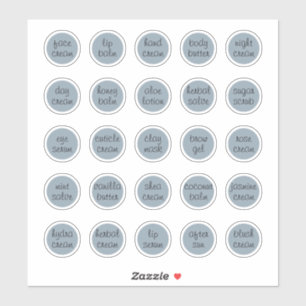 Sticker Bleu Dusty 1,14" Bleu cousu cousu crème de bocal