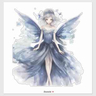 Sticker bleu Fairy Vinyl Decal