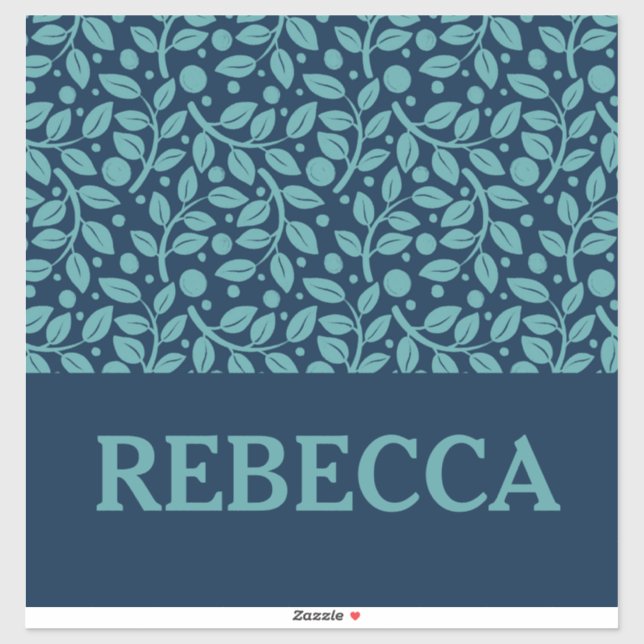 Sticker Bleu foncé et bleu clair Motif bagage (Feuille)