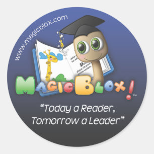 Sticker bleu MagicBlox 2"