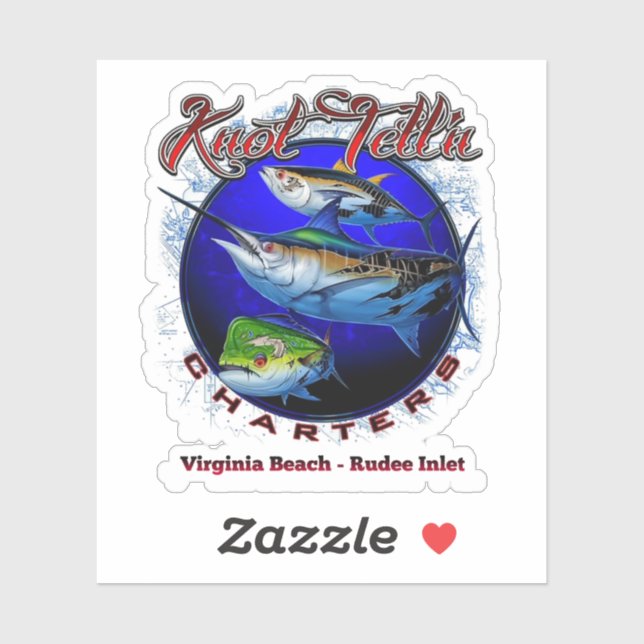 Sticker Bleu Marlin Rip Art logo (Feuille)