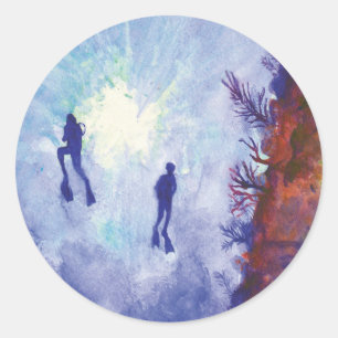 Sticker bleu Romance