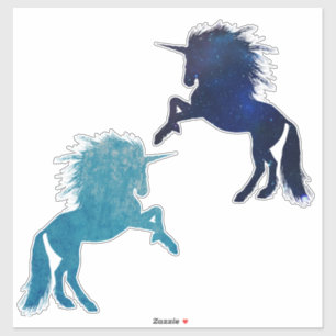 Sticker Bleus de licorne