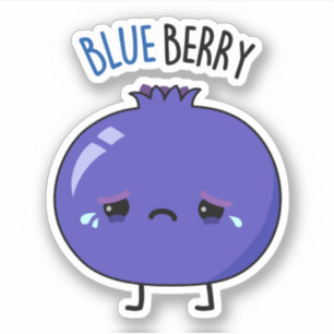 Sticker Blue Berry Funny Blueberry Pun