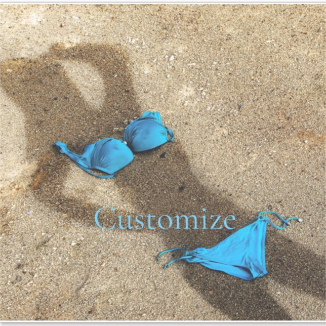 Sticker Blue Bikini Beach Sand Thunder_Cove (Devant)