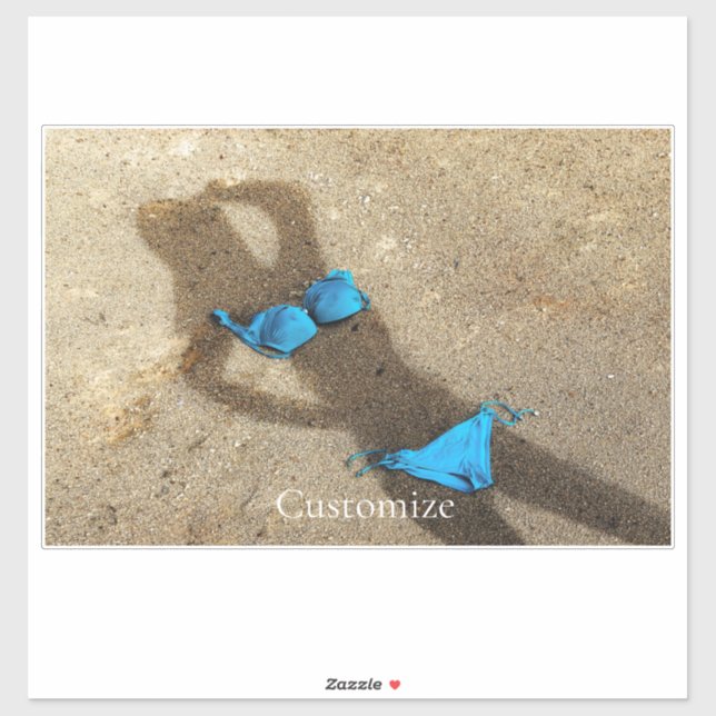Sticker Blue Bikini Beach Sand Thunder_Cove (Feuille)