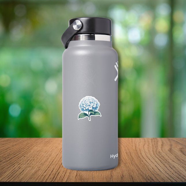 Sticker Blue Hydrangea Flower Joli Jardin Aquarelle (Créateur téléchargé)