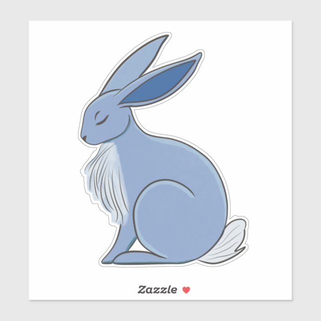 Sticker Blue Rabbit (Feuille)