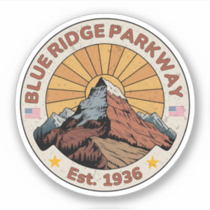 Sticker   Blue Ridge Parkway Scenic Byway Virginie Nord C