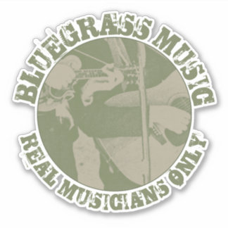 Sticker Bluegrass Musique Réels Musiciens Seulement Joueur