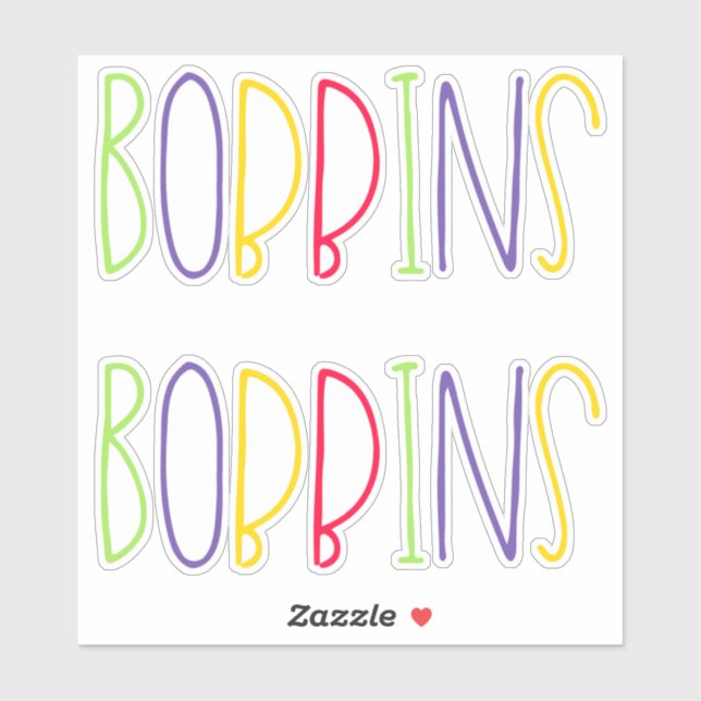 Sticker Bobbins, Manchester, Argot anglais du nord (Feuille)