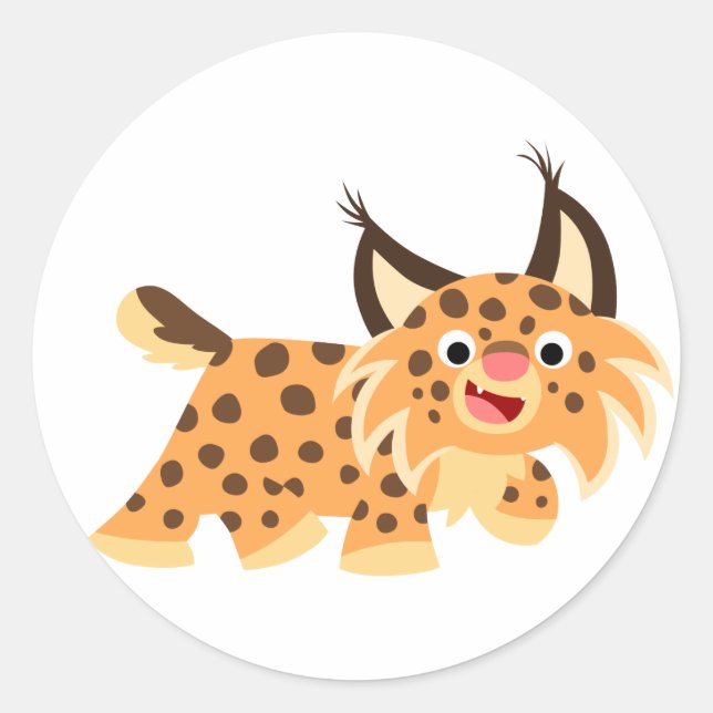 Sticker Bobcat Facétitif Cute (Devant)