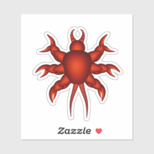 Sticker Bogue rouge avec pinces dessin animé