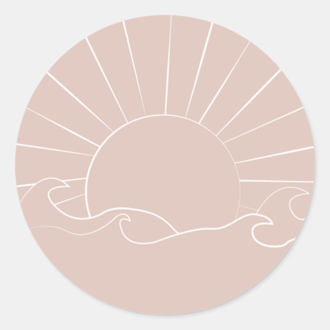 Sticker Bohemian Sun et Waves (Devant)