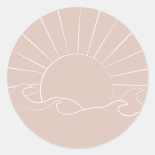Sticker Bohemian Sun et Waves