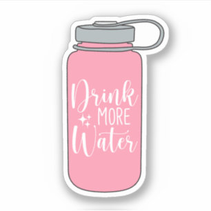 Sticker Boire plus d'eau - Rappel d'eau amusant