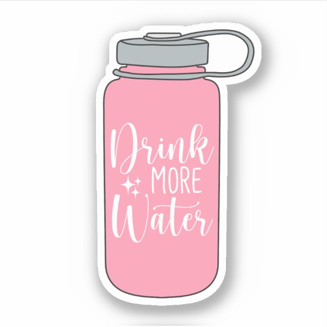 Sticker Boire plus d'eau - Rappel d'eau amusant (Devant)