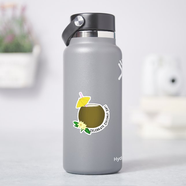 Sticker Boisson de noix de coco tropicale (HydroFlask)