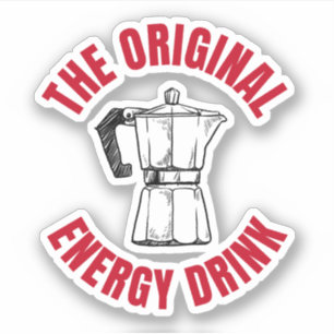 Sticker Boisson d'énergie originale - Café Vintage