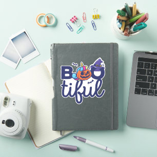 Sticker Boitier Halloween Funny Unicorn lanterne Citrouill
