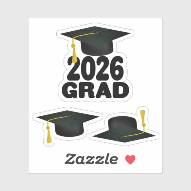 Sticker Bold Class of 2026 Graduation (Feuille)