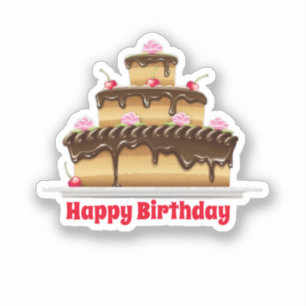 Sticker Bon gâteau d'anniversaire