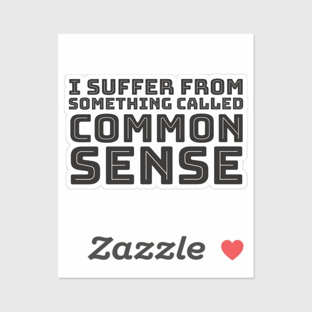 Sticker Bon sens - Humour logique (Feuille)