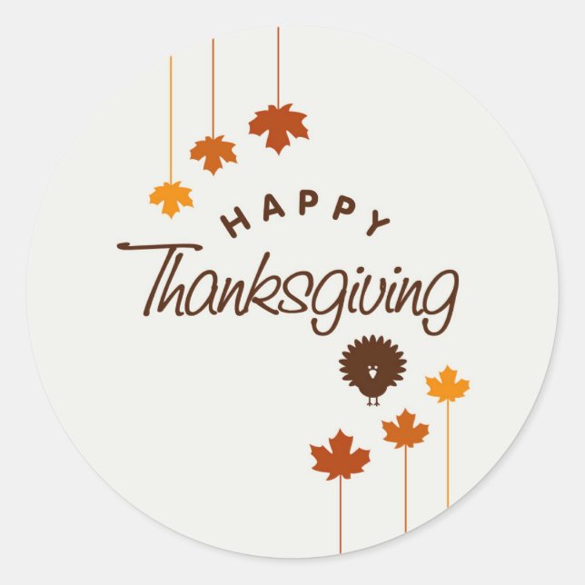 Sticker bon thanksgiving (Devant)