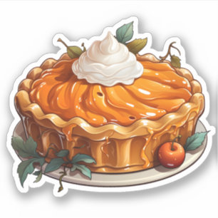 Sticker Bon thanksgiving Vacances Cartographie Citrouille 