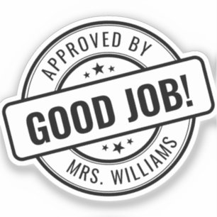 Sticker Bon Travail !   Encouragement personnalisé des ens