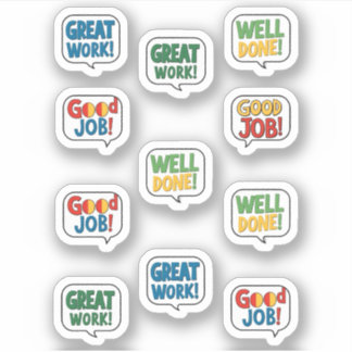 Sticker Bon travail, excellent travail, beau travail