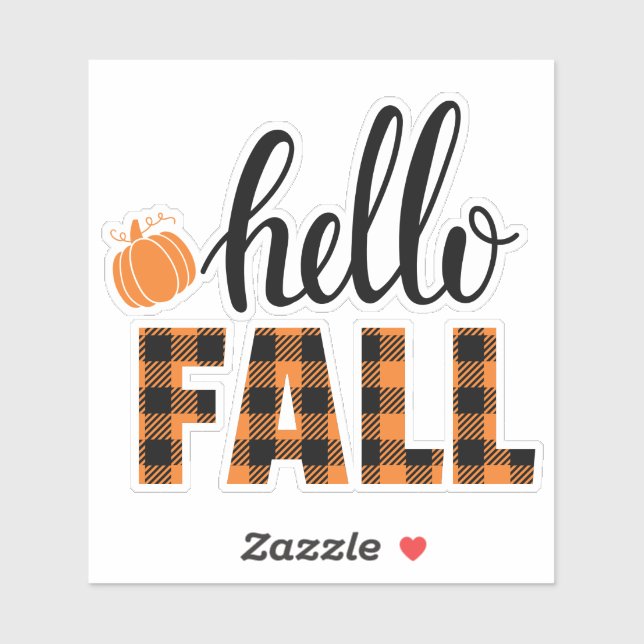 Sticker Bonjour automne (Feuille)
