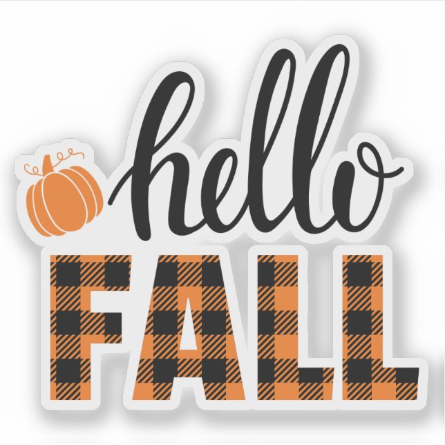 Sticker Bonjour automne (Devant)