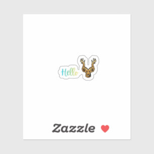 Sticker Bonjour Cerf