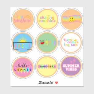 Sticker Bonjour été et soleil
