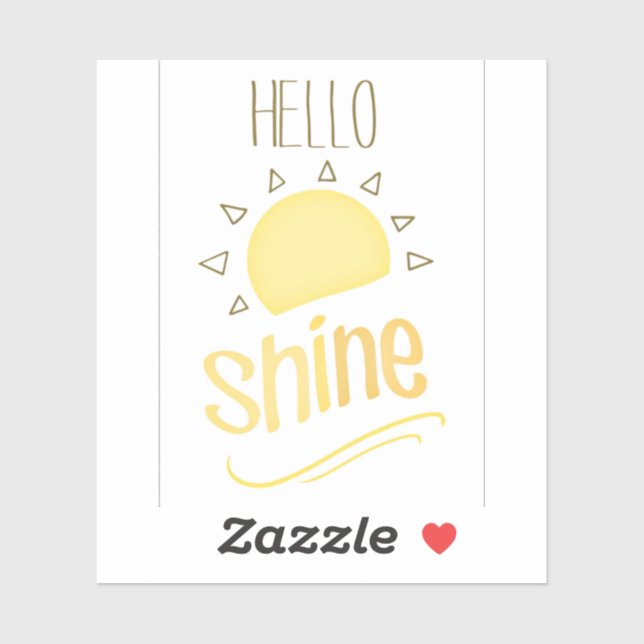 Sticker Bonjour l'autocollant solaire (Feuille)