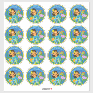 Sticker Bonjour maternelle ! École Mermaid